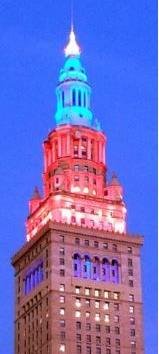 During NCVRW, the May Dugan Center sponsored the lighting of Terminal Tower in downtown Cleveland. The tower was lit in orange and blue, the colors for NCVRW theme “Honoring Our Past, Creating Hope for the Future.”