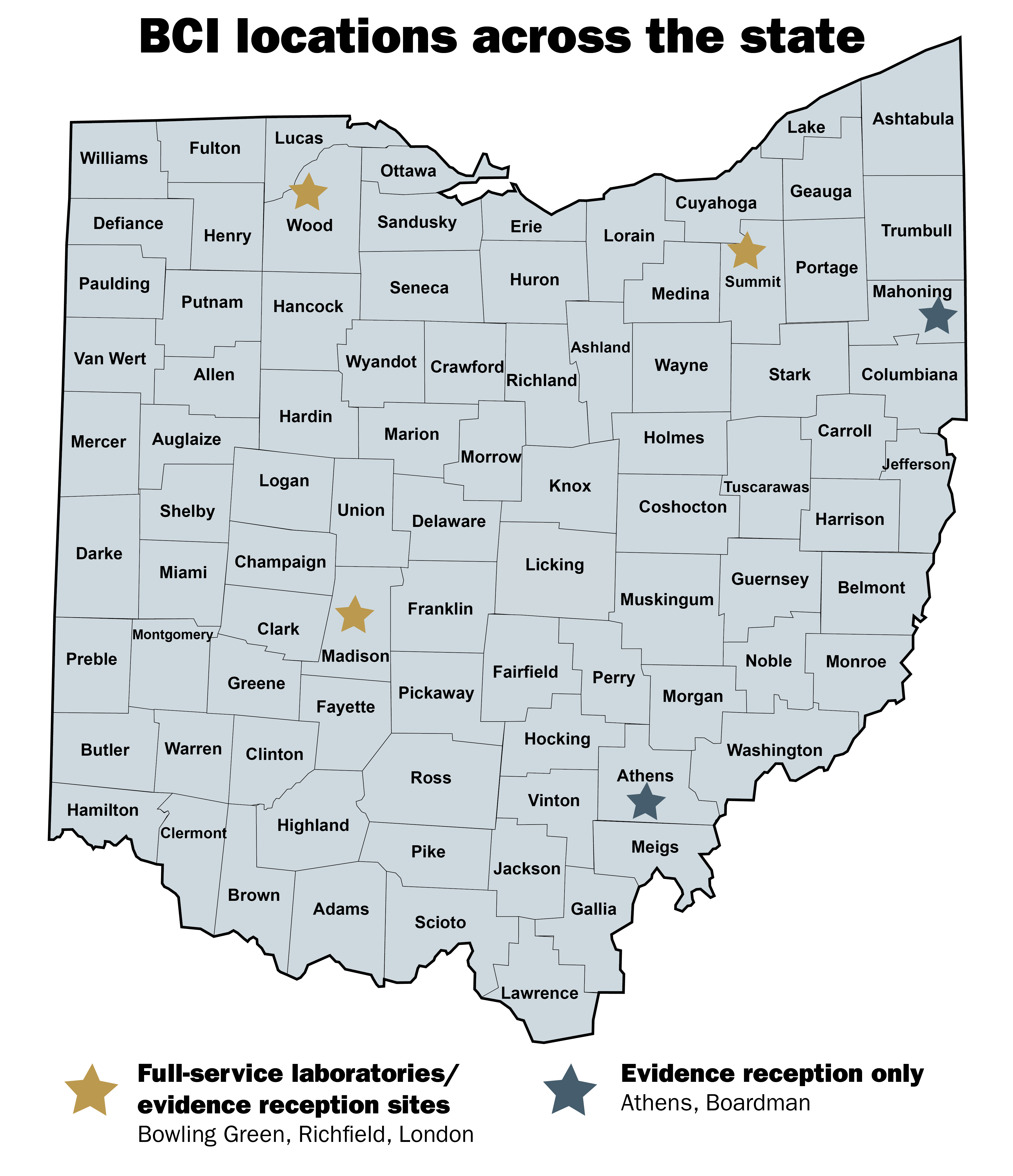 BCI locations across the state