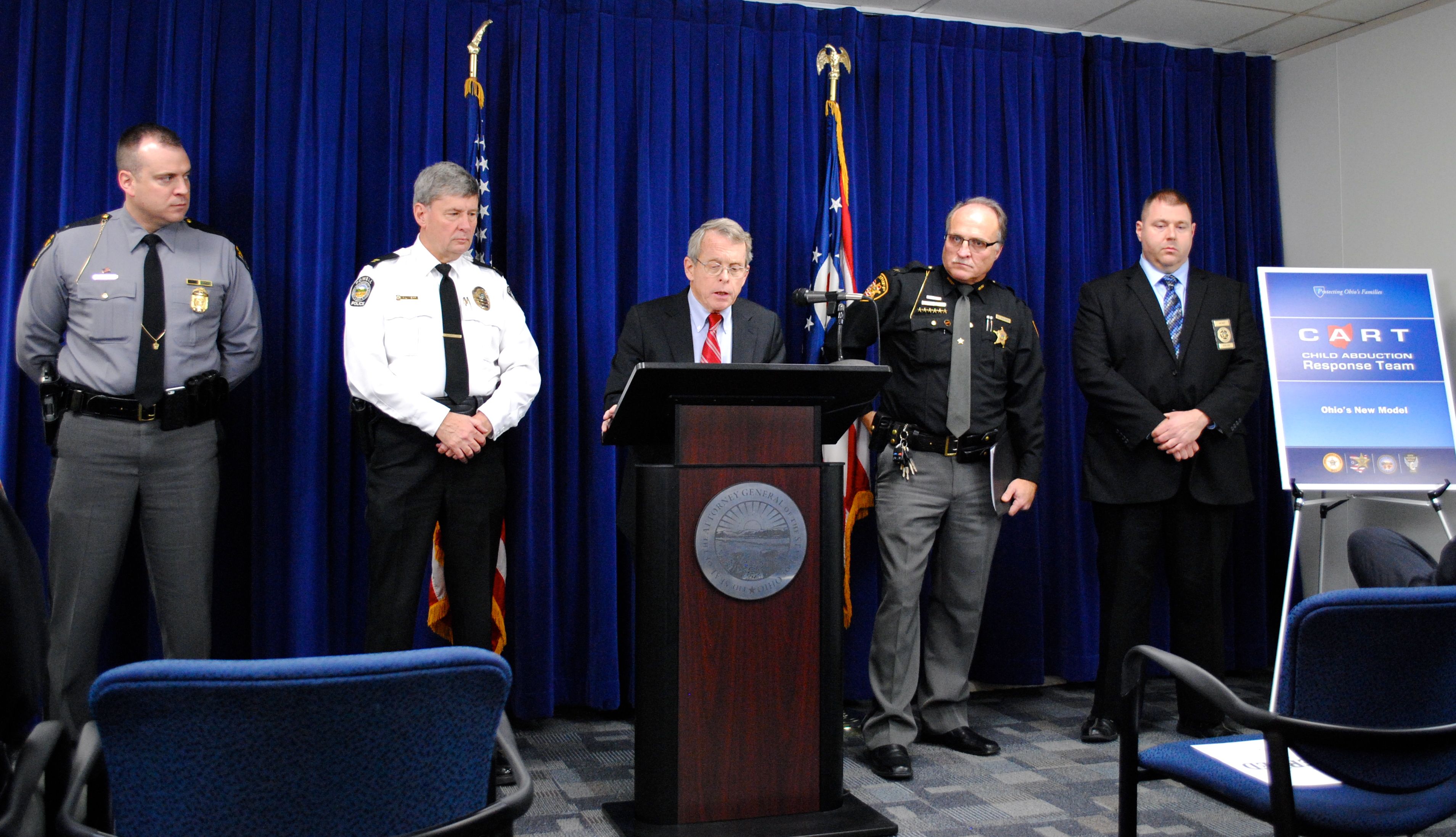 Attorney General Mike DeWine : Press Conference: New Model for Ohio's Child Abduction Response Team (CART)