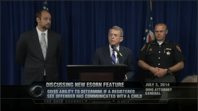 Attorney General DeWine, Buckeye State Sheriffs' Association to Unveil New eSORN Feature