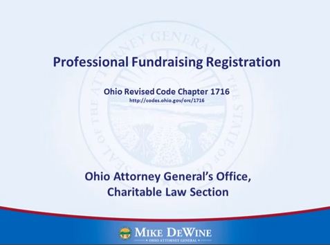 Professional Solicitor and Fundraising Counsel Registration Webinar