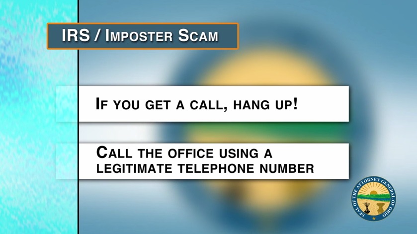 Consumer Video Tip: Beware of IRS Imposter Scams 
