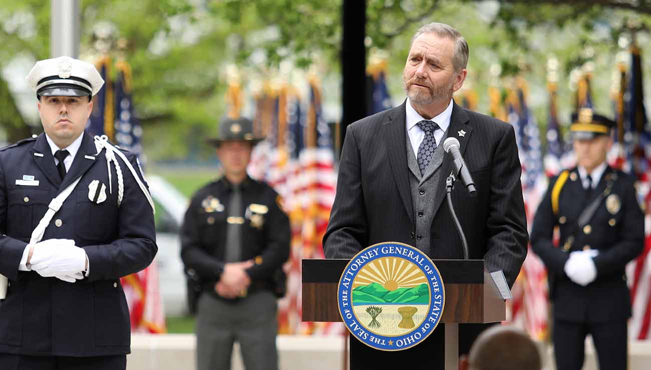 OAG Dave Yost Speaks at the 2022 Fallen Officer Memorial