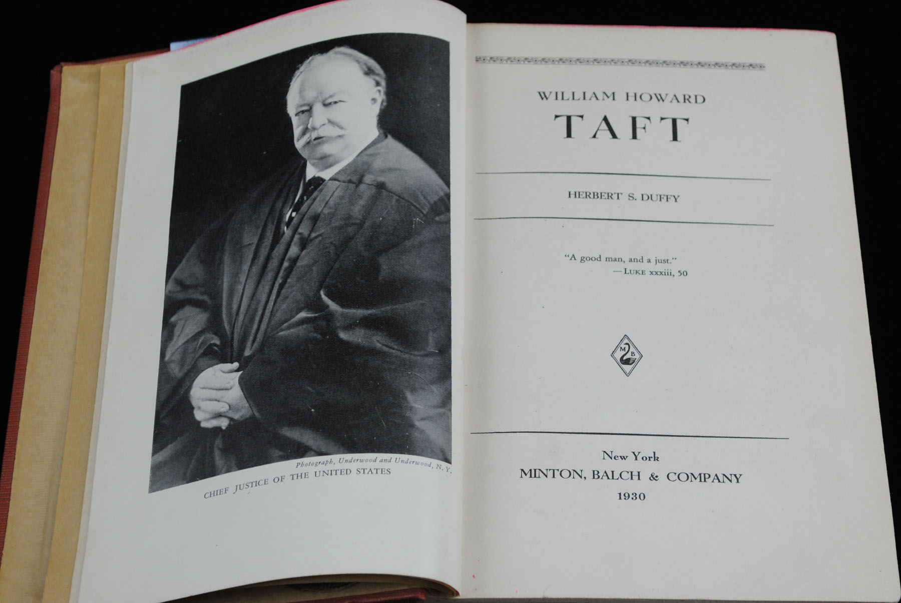 “William Howard Taft,” by Attorney General Herbert S. Duffy  